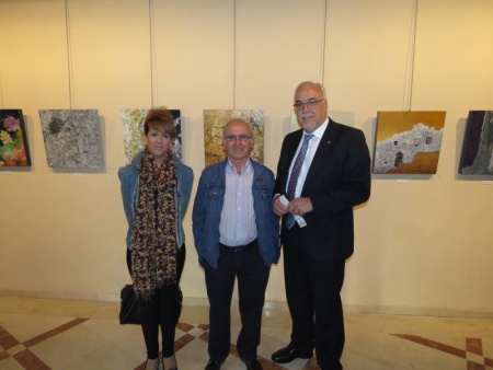 Manuel Fernández junto a la concejala de Cultura y al alcalde
