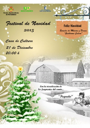Cartel Festival de Navidad de la Escuela de Múscia