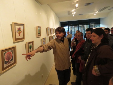 Manuel Serrano en su exposición "Imaginario del viaje"