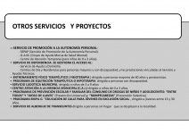 OTROS SERVICIOS Y PROYECTOS