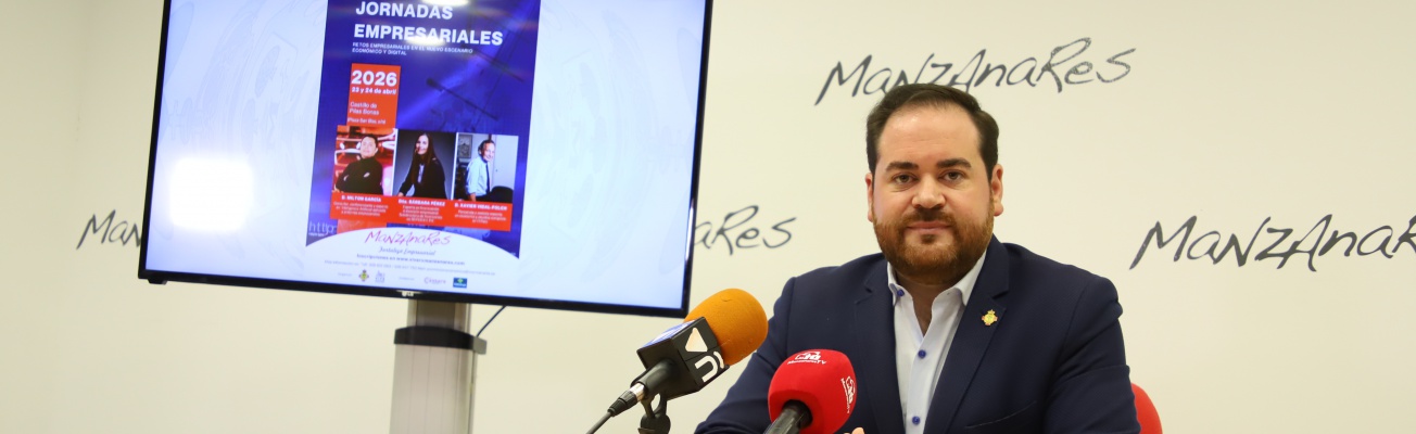 Pablo Camacho durante la presentación de las Jornadas Empresariales 2026