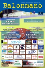 Cartel de la triple cita de balonmano