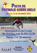 Cartel de la pista de patinaje