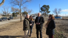 Visita del alcalde, Julián Nieva a las Cañadas Reales de Manzanares