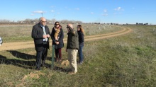 Visita del alcalde, Julián Nieva a las Cañadas Reales de Manzanares