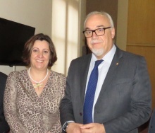 Julian Nieva, alcalde de Manzanares y Patricia Franco, consejera de economía, empresas y empleo