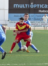 Sergio en un partido con el Manzanares CF