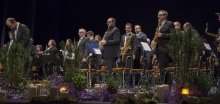 La banda de música cerró el acto del pregón. Foto: Carlos Caba