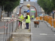 Desvío provisional en la zona del Parque del Parque del Polígono