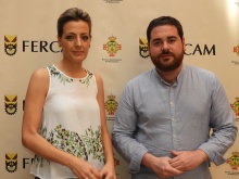 Beatriz Maeso, coordinadora del concurso, y Pablo Camacho, director de Fercam