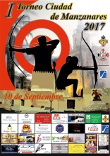 Cartel de la competición de tiro con arco de Manzanares