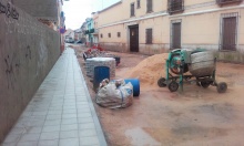 Obras en la calle Blas Tello