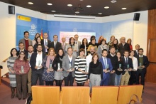 Foto de familia de todos los premiados por el Ministerio y la Femp