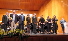 Con los premiados en la gala
