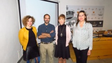 Fernández junto a las concejalas Beatriz Labián, Silvia Cebrián e Isabel Díaz-Benito