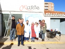 Foto de grupo durante la visita de Labián