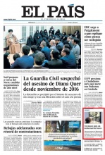 Primera página de El País del 3 de enero de 2018