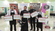 Premiados en el concurso de cortadores de jamón