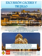 Cartel de la Excursión a Cáceres y Trujillo