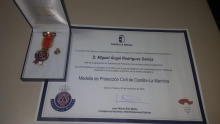 Medalla a Miguel Ángel Rodríguez (Protección Civil de Manzanares)