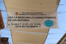 Pancartas de la campaña 'Manzanares contra la COVID-19'