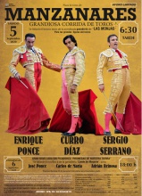 Enrique Ponce, Curro Díaz y Sergio Serrano en los Festejos Taurinos Manzanares 2020