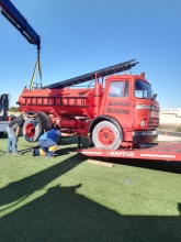 Restaurado el camión de bomberos que se integra en el nuevo concepto de avenida de la circunvalación