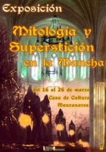 Cartel de la exposición 'Mitología y superstición en la Mancha'