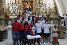 Celebración del ascenso a Primera División del Manzanares FS Quesos El Hidalgo en la ermita de la Vera Cruz y en el Ayuntamiento