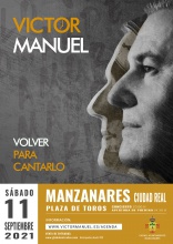 Cartel del concierto de Víctor Manuel en Manzanares