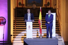 Intervención del alcalde de Manzanares en el palacio de Viso del Marqués