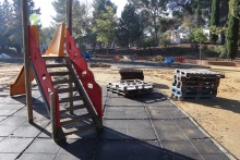 Obras de renovación de la zona infantil del parque
