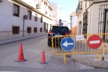 Obras del entorno del Gran Teatro_ corte calle Obispo Carrascosa con Álvarez de Sotomayor