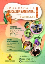 Cartel del programa de educación ambiental para familias 2022