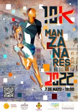 Cartel de la carrera 10k Manzanares 2022