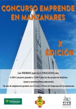 Cartel del X concurso 'Emprende en Manzanares'