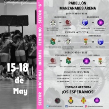 Horarios del sector G del campeonato de España de balonmano infantil femenino 2024-25