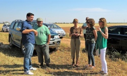 Momento de la grabación del programa con el ganadero Farrallá