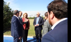 Visita de Julián Nieva, David Broceño y José Manuel Caballero a Exide Technologies