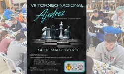 Cartel del VII torneo de ajedrez 'Ciudad de Manzanares'