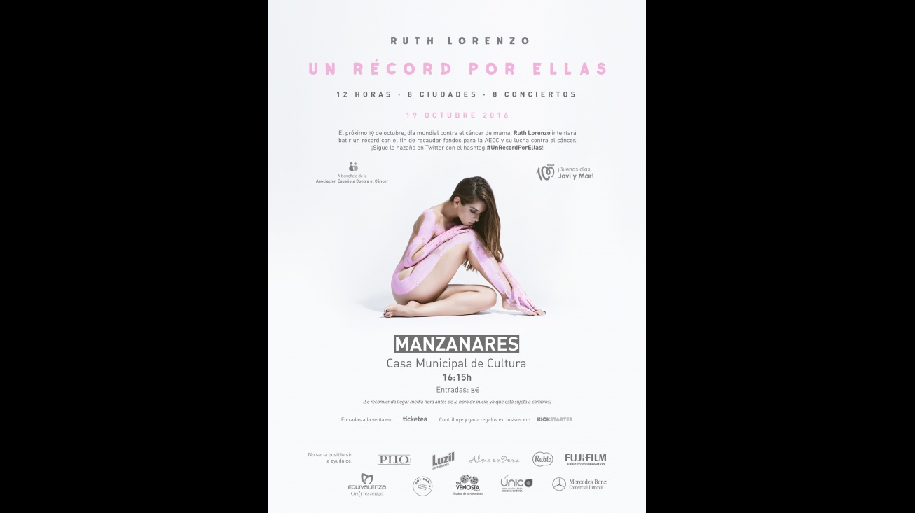 Ruth Lorenzo ofrecerá el concierto en la Casa de Cultura de Manzanares