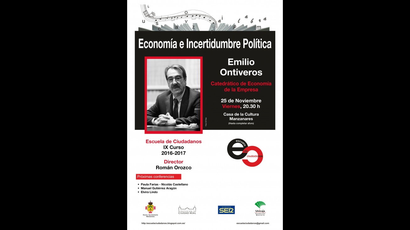 Cartel de la conferencia de la Escuela de Ciudadanos