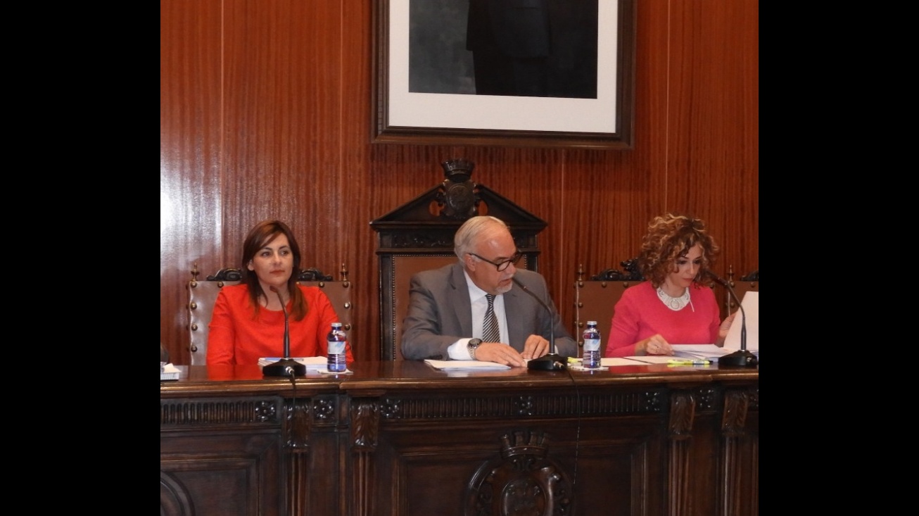Momento de la sesión de pleno correspondiente al mes de abril 2017