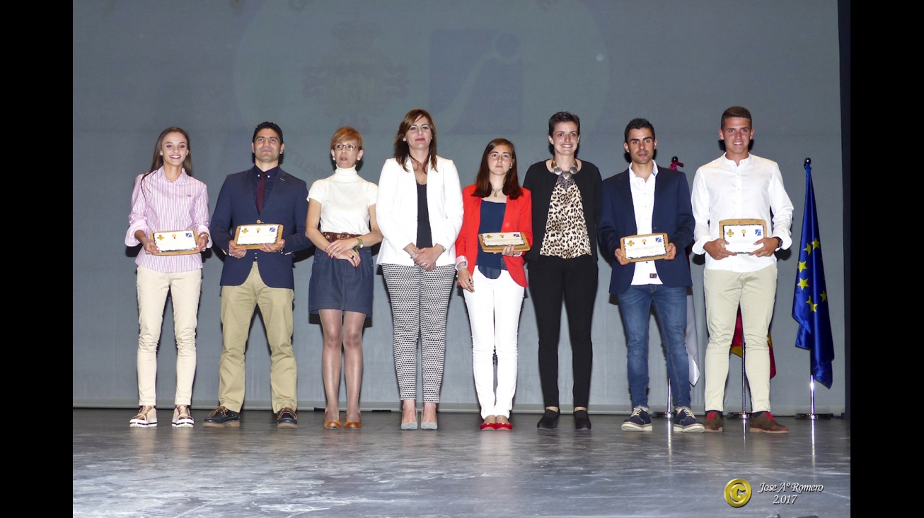 Ganadores de los reconocimientos oro en la Gala del Deporte. Foto: Manzanares en Imágenes