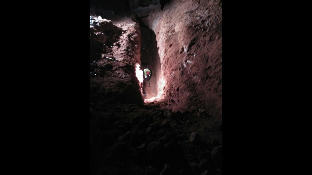 La avería se encontraba a seis metros de profundidad