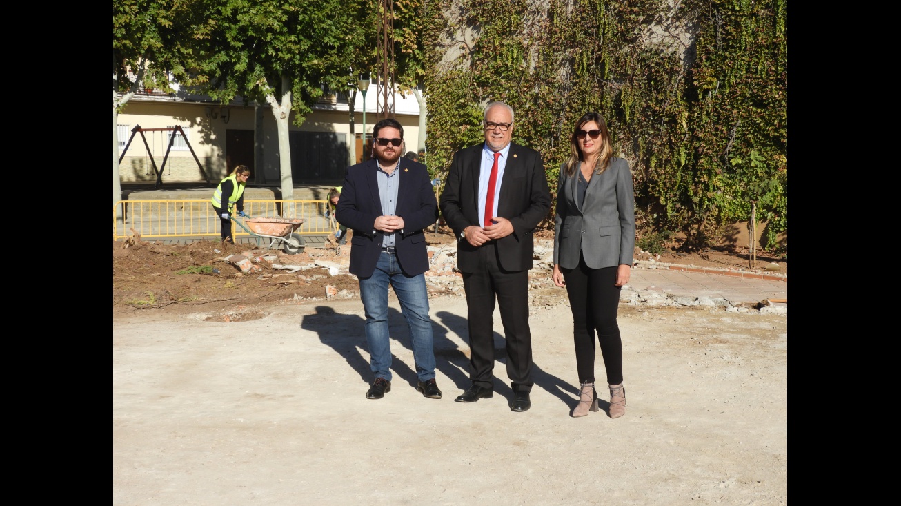 Obras de remodelación de la plaza de la calle Cuenca