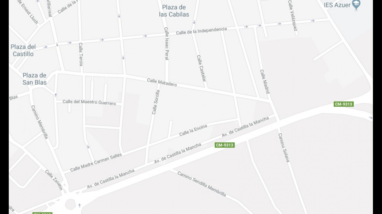 Mapa de la zona afectada