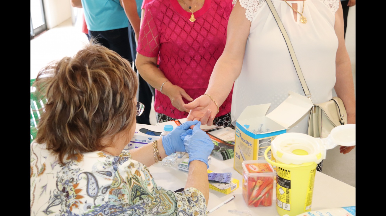 Controles de glucemia antes de la marcha