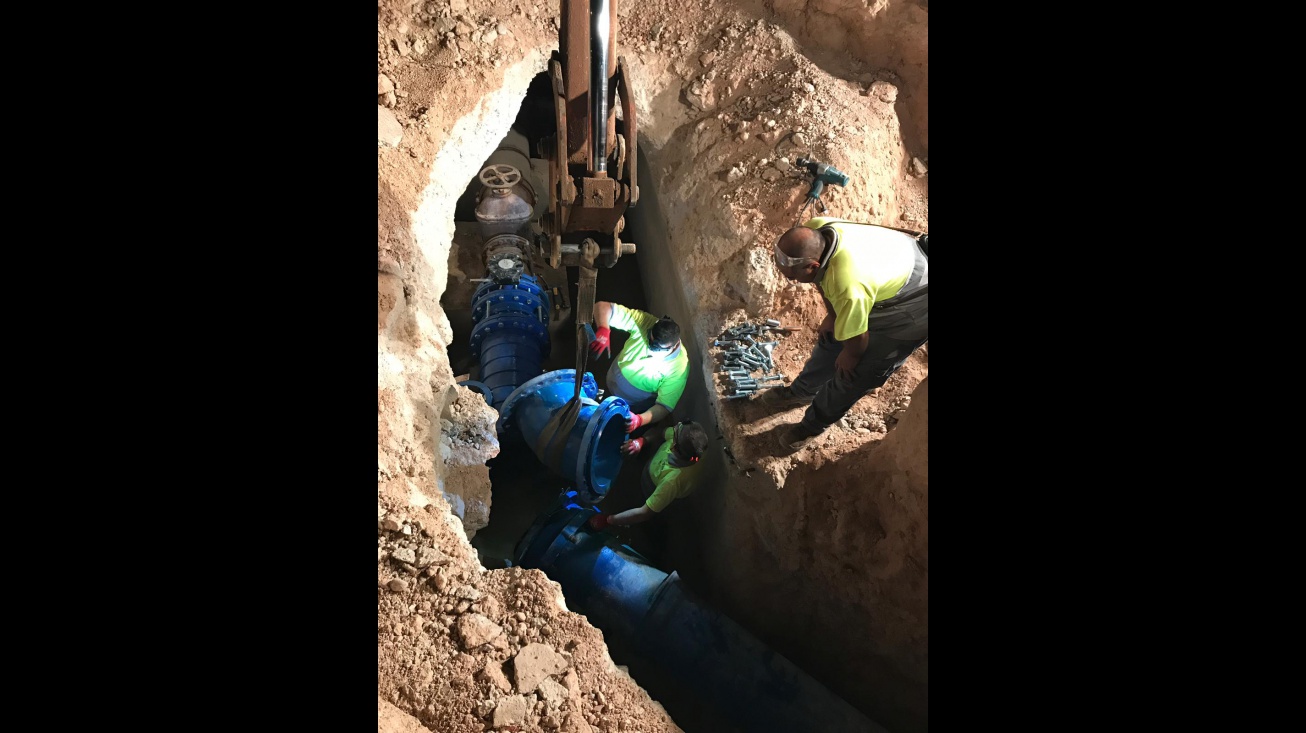 Obras en la red de abastecimiento