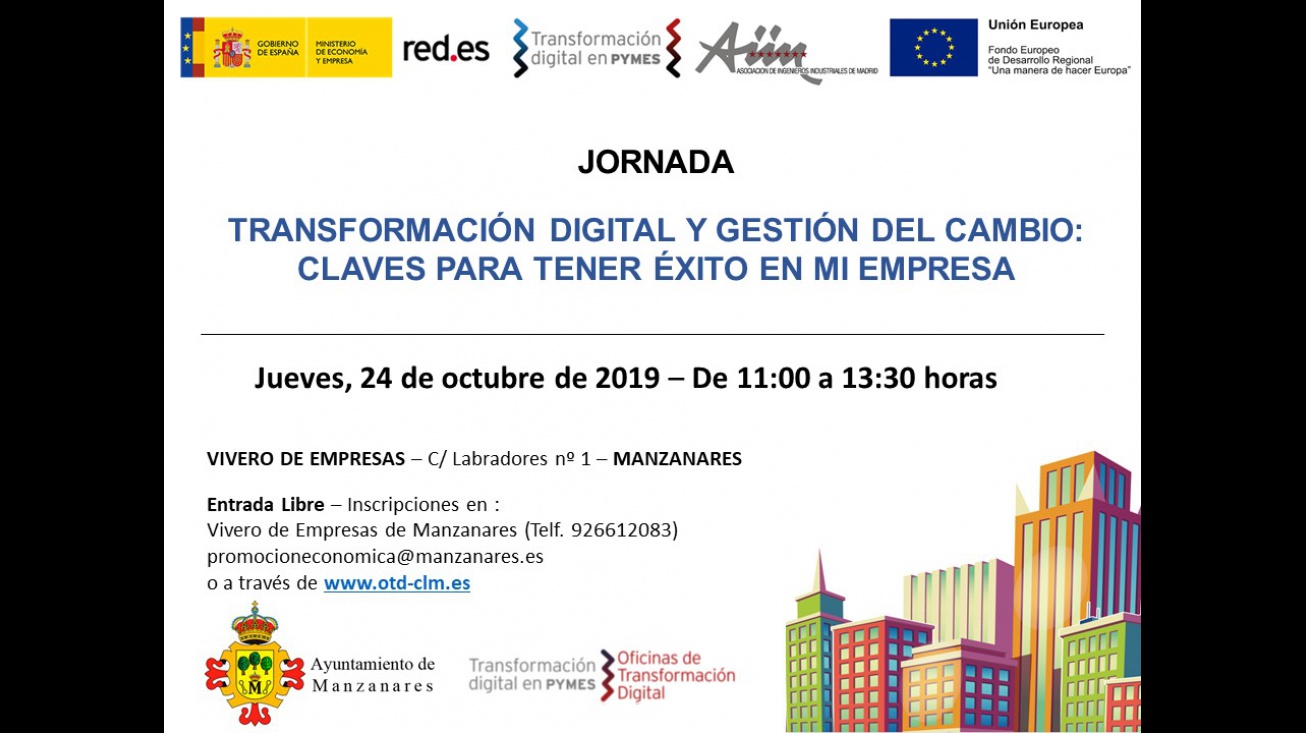 Cartel jornada 'Transformación digital y gestión del cambio'